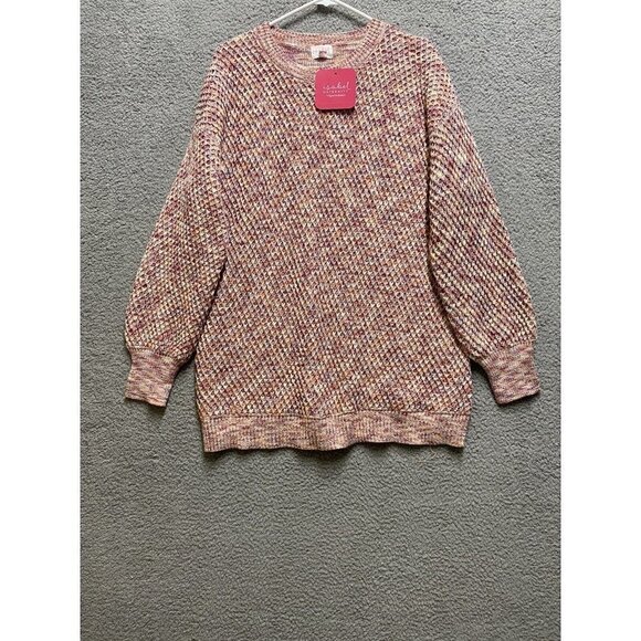 Isabel Maternity by Ingrid & Isabel Pink Multi-Color Sweater Size Large New - Picture 1 of 8